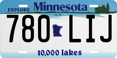 MN license plate 780LIJ
