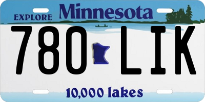 MN license plate 780LIK