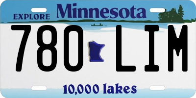 MN license plate 780LIM