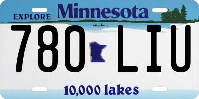 MN license plate 780LIU