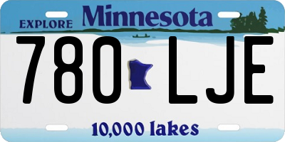 MN license plate 780LJE