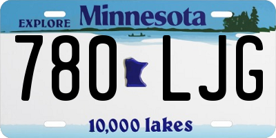 MN license plate 780LJG