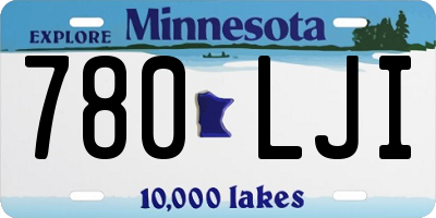 MN license plate 780LJI