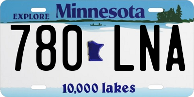 MN license plate 780LNA