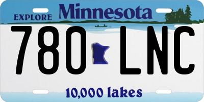MN license plate 780LNC