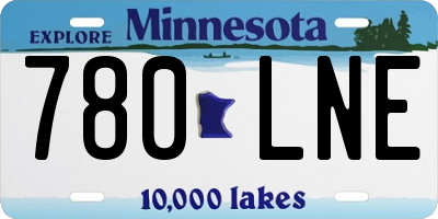 MN license plate 780LNE