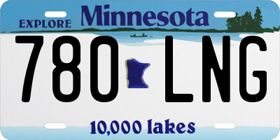 MN license plate 780LNG