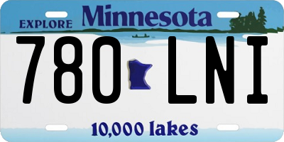 MN license plate 780LNI