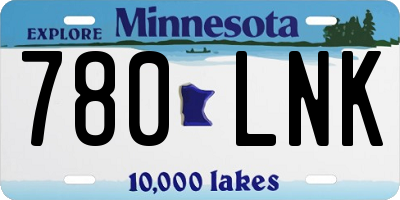MN license plate 780LNK