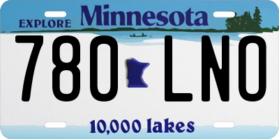 MN license plate 780LNO