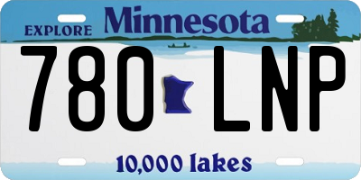 MN license plate 780LNP