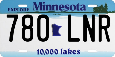 MN license plate 780LNR