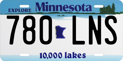 MN license plate 780LNS