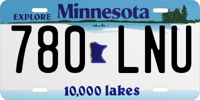 MN license plate 780LNU