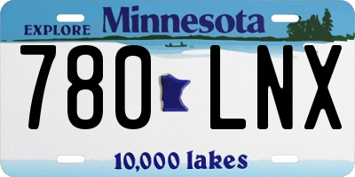 MN license plate 780LNX