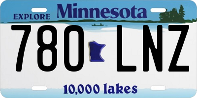 MN license plate 780LNZ