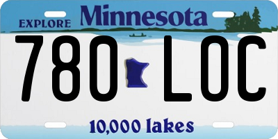 MN license plate 780LOC