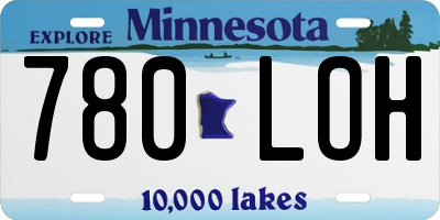 MN license plate 780LOH