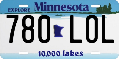 MN license plate 780LOL