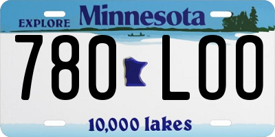 MN license plate 780LOO