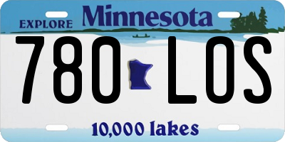 MN license plate 780LOS