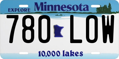 MN license plate 780LOW