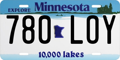 MN license plate 780LOY