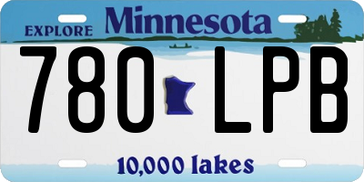 MN license plate 780LPB
