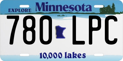 MN license plate 780LPC
