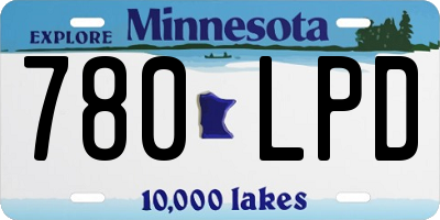 MN license plate 780LPD