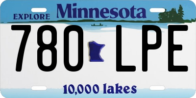 MN license plate 780LPE