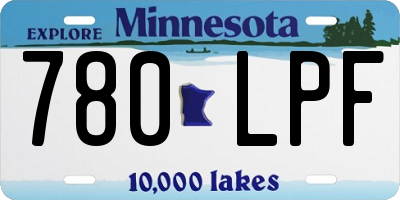 MN license plate 780LPF