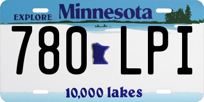 MN license plate 780LPI