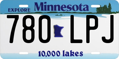 MN license plate 780LPJ