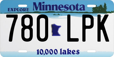 MN license plate 780LPK