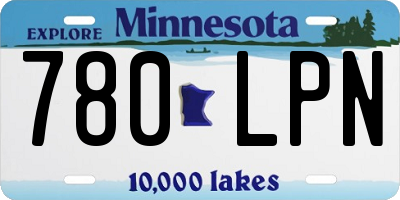 MN license plate 780LPN