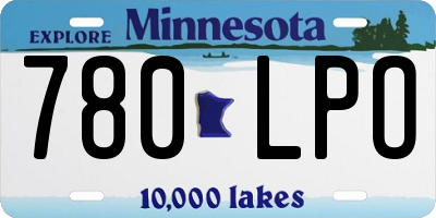 MN license plate 780LPO