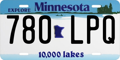 MN license plate 780LPQ