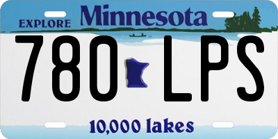 MN license plate 780LPS