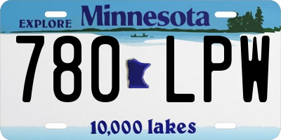MN license plate 780LPW