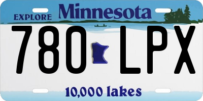 MN license plate 780LPX