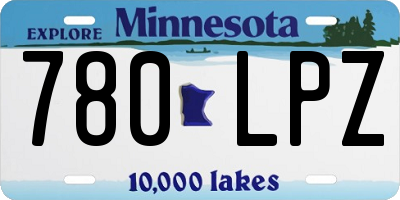 MN license plate 780LPZ
