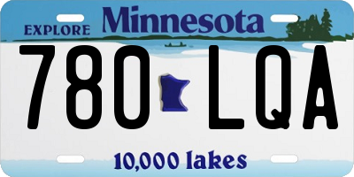 MN license plate 780LQA
