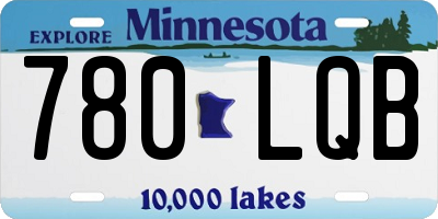 MN license plate 780LQB