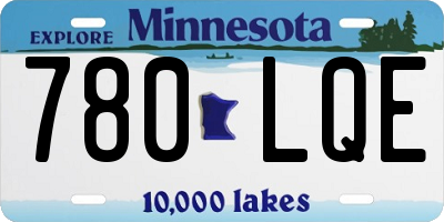 MN license plate 780LQE