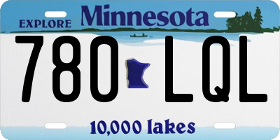 MN license plate 780LQL