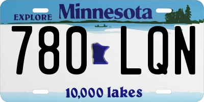 MN license plate 780LQN