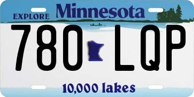 MN license plate 780LQP