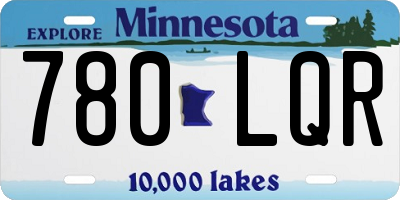 MN license plate 780LQR