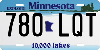 MN license plate 780LQT
